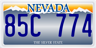 NV license plate 85C774