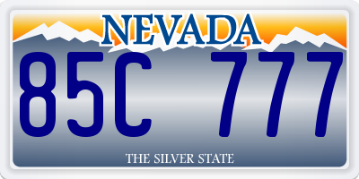 NV license plate 85C777