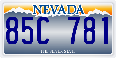 NV license plate 85C781