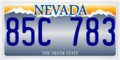 NV license plate 85C783