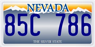 NV license plate 85C786