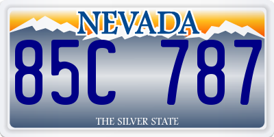 NV license plate 85C787