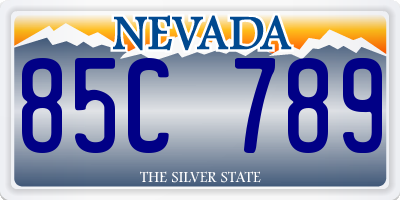 NV license plate 85C789