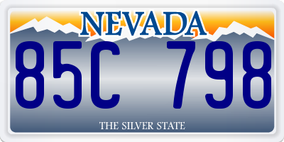 NV license plate 85C798