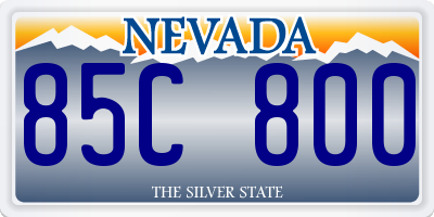 NV license plate 85C800