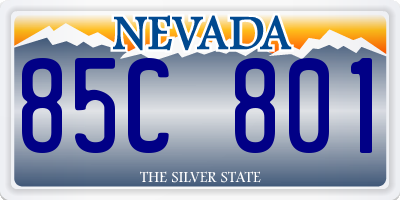 NV license plate 85C801