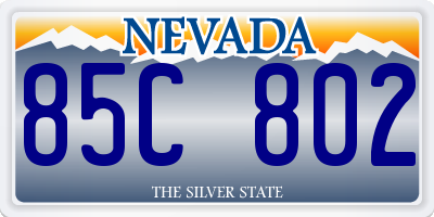 NV license plate 85C802