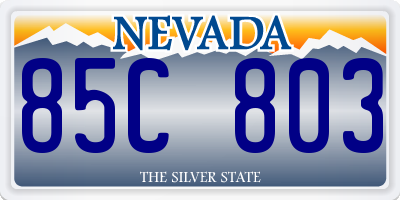 NV license plate 85C803