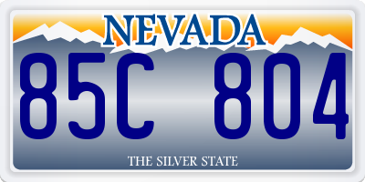 NV license plate 85C804