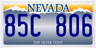 NV license plate 85C806