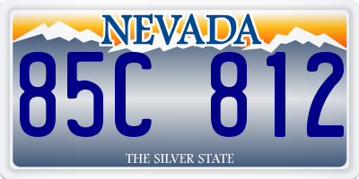 NV license plate 85C812