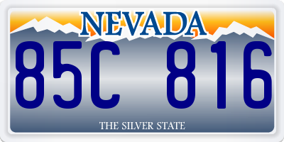 NV license plate 85C816