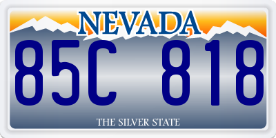 NV license plate 85C818