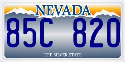 NV license plate 85C820