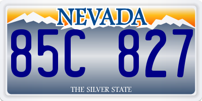 NV license plate 85C827