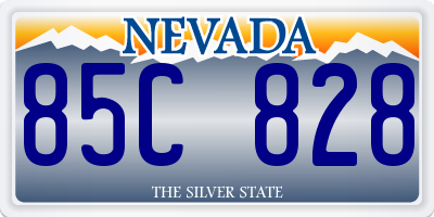 NV license plate 85C828