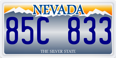 NV license plate 85C833