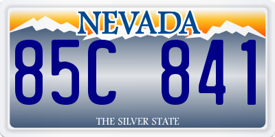 NV license plate 85C841