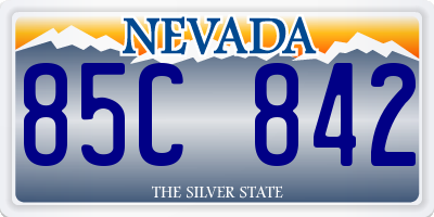 NV license plate 85C842