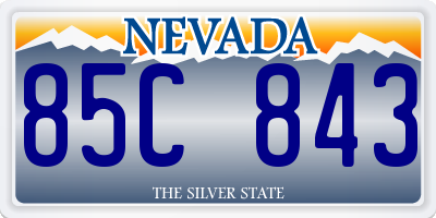 NV license plate 85C843