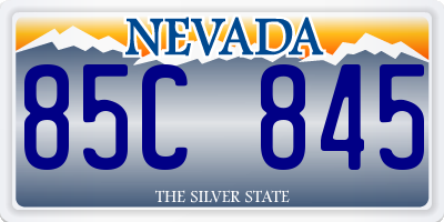 NV license plate 85C845