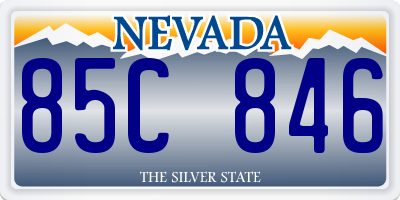 NV license plate 85C846