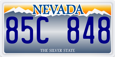 NV license plate 85C848