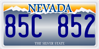 NV license plate 85C852