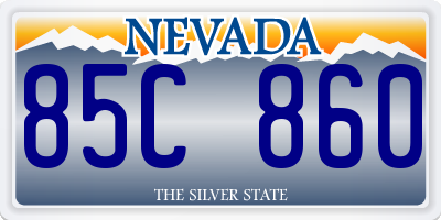 NV license plate 85C860