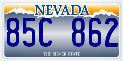 NV license plate 85C862