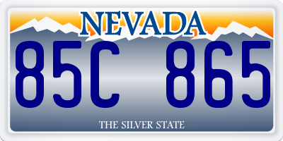 NV license plate 85C865