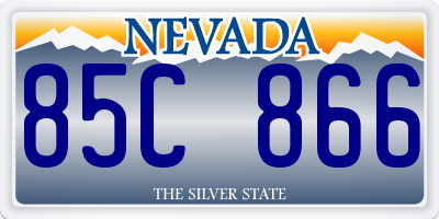 NV license plate 85C866