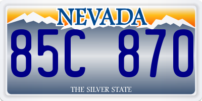 NV license plate 85C870