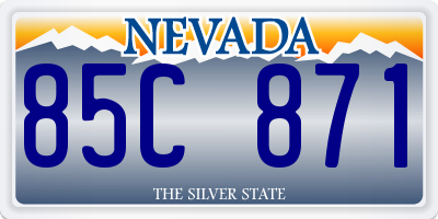 NV license plate 85C871