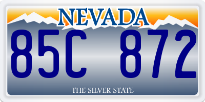 NV license plate 85C872