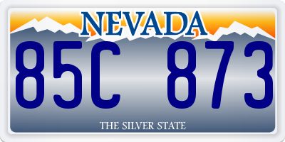 NV license plate 85C873