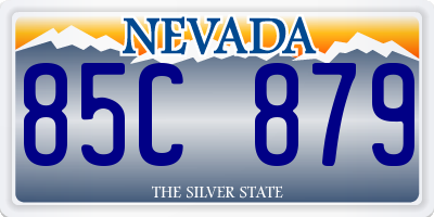 NV license plate 85C879