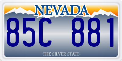 NV license plate 85C881