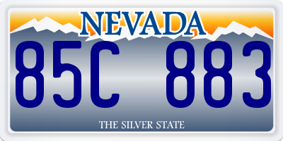 NV license plate 85C883