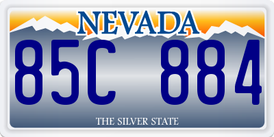 NV license plate 85C884