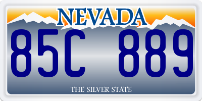 NV license plate 85C889