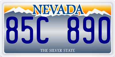 NV license plate 85C890