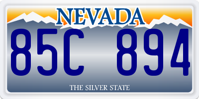 NV license plate 85C894