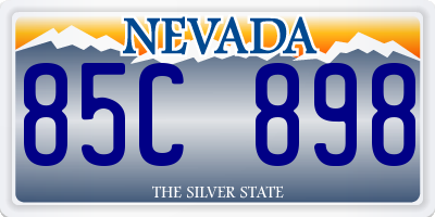 NV license plate 85C898