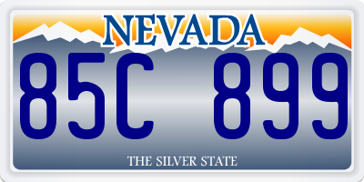 NV license plate 85C899