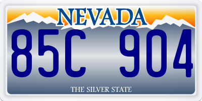 NV license plate 85C904