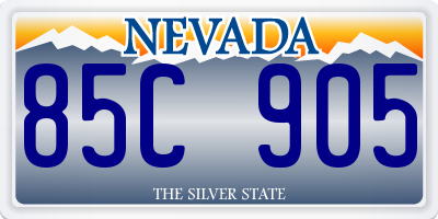 NV license plate 85C905