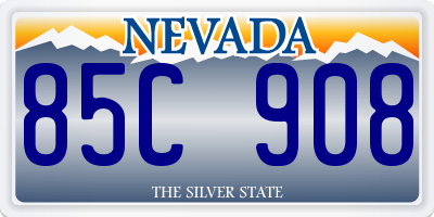 NV license plate 85C908