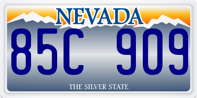 NV license plate 85C909