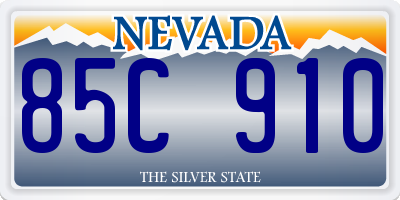 NV license plate 85C910